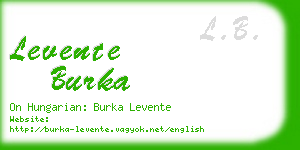 levente burka business card